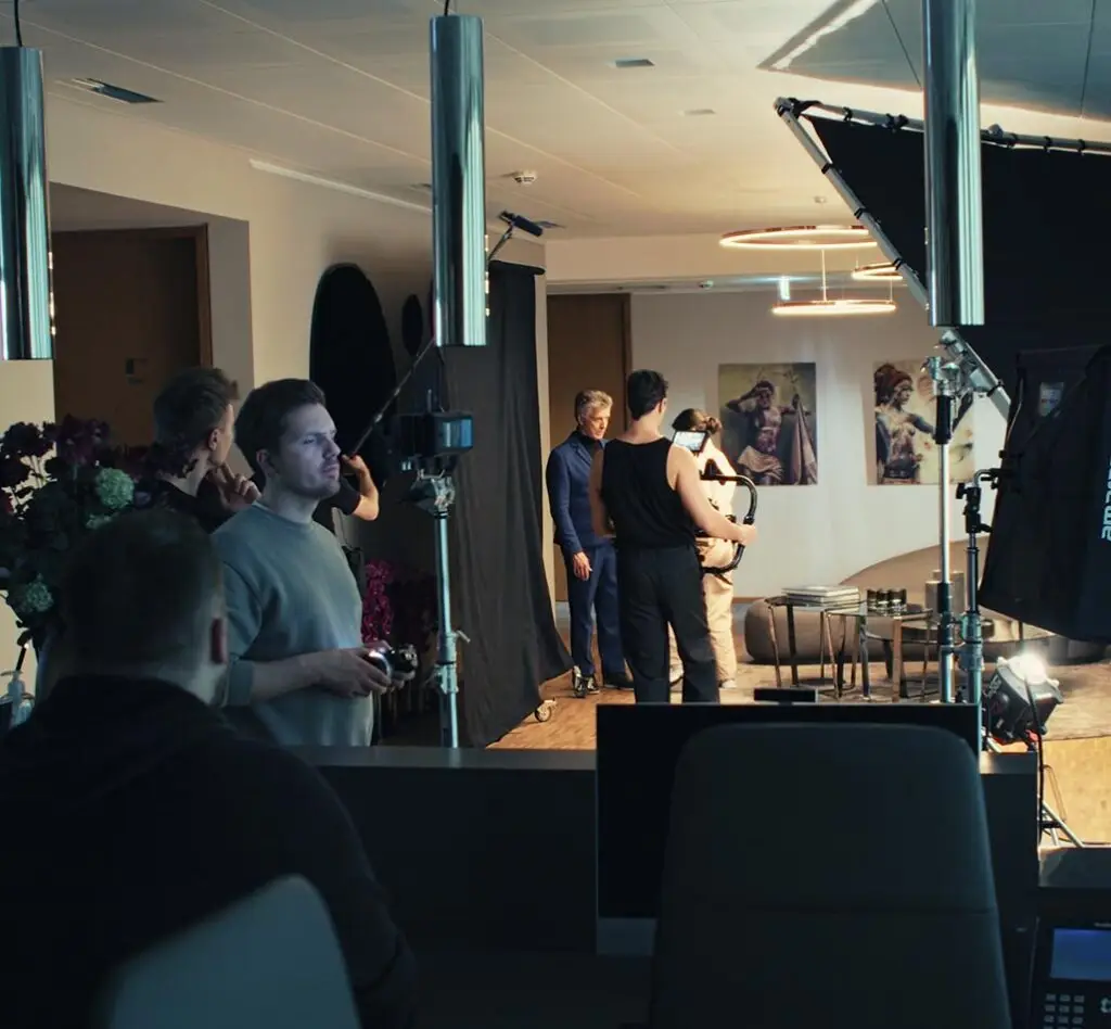 Behind the scenes Foto von einem Filmdreh von Lichtzug Filmproduktion aus Hamburg, Imagefilm, VSL Film Video Content Produktion